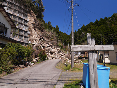 穴水城　能登半島地震の被害状況