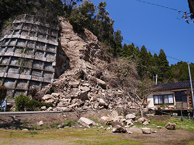 穴水城　能登半島地震の被害状況