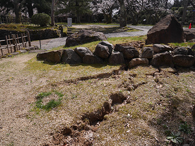 小丸山城　能登半島地震の被害状況