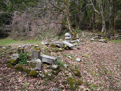 石動山の城砦　能登半島地震の被害状況