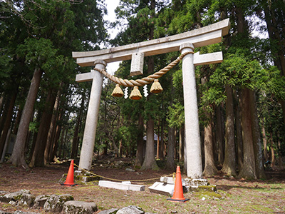 石動山の城砦　能登半島地震の被害状況