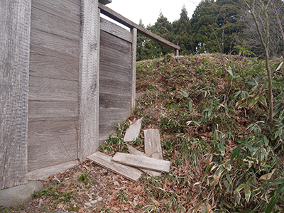 鳥越城　能登半島地震の被害状況