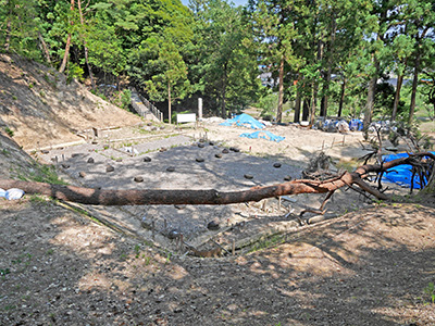 松波城　能登半島地震の被害状況